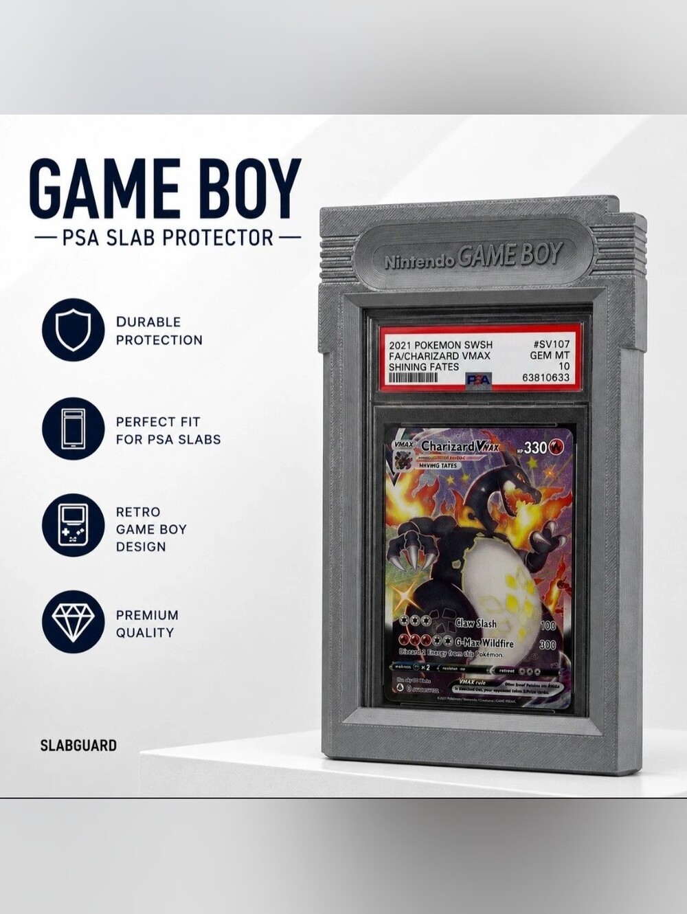 Nintendo Game Boy Style PSA & Graded Card Display Frame/Protector